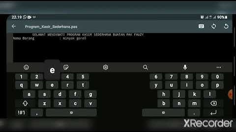 PROGRAM PASCAL KASIR SEDERHANA
