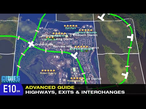 Advanced Guide to Highway Exits and Interchanges in Cities: Skylines | Fisher Enclave City Ep 10