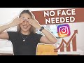 How to grow on social media without showing your face  for instagram reels tiktok  youtube shorts