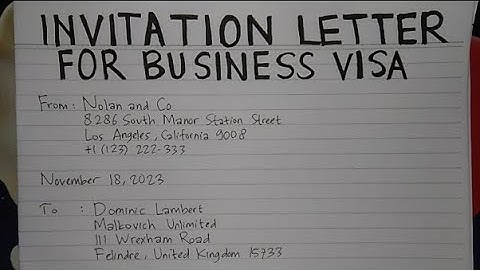 ตัวอย่าง invitation letter for business visa thailand