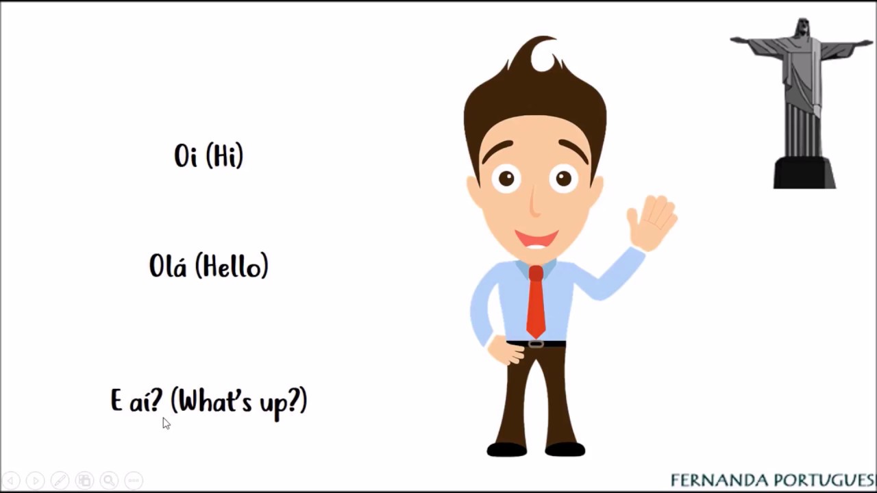 Portuguese Lesson (2) - How To Say Hello Or Hi In Portuguese - A1 - Youtube