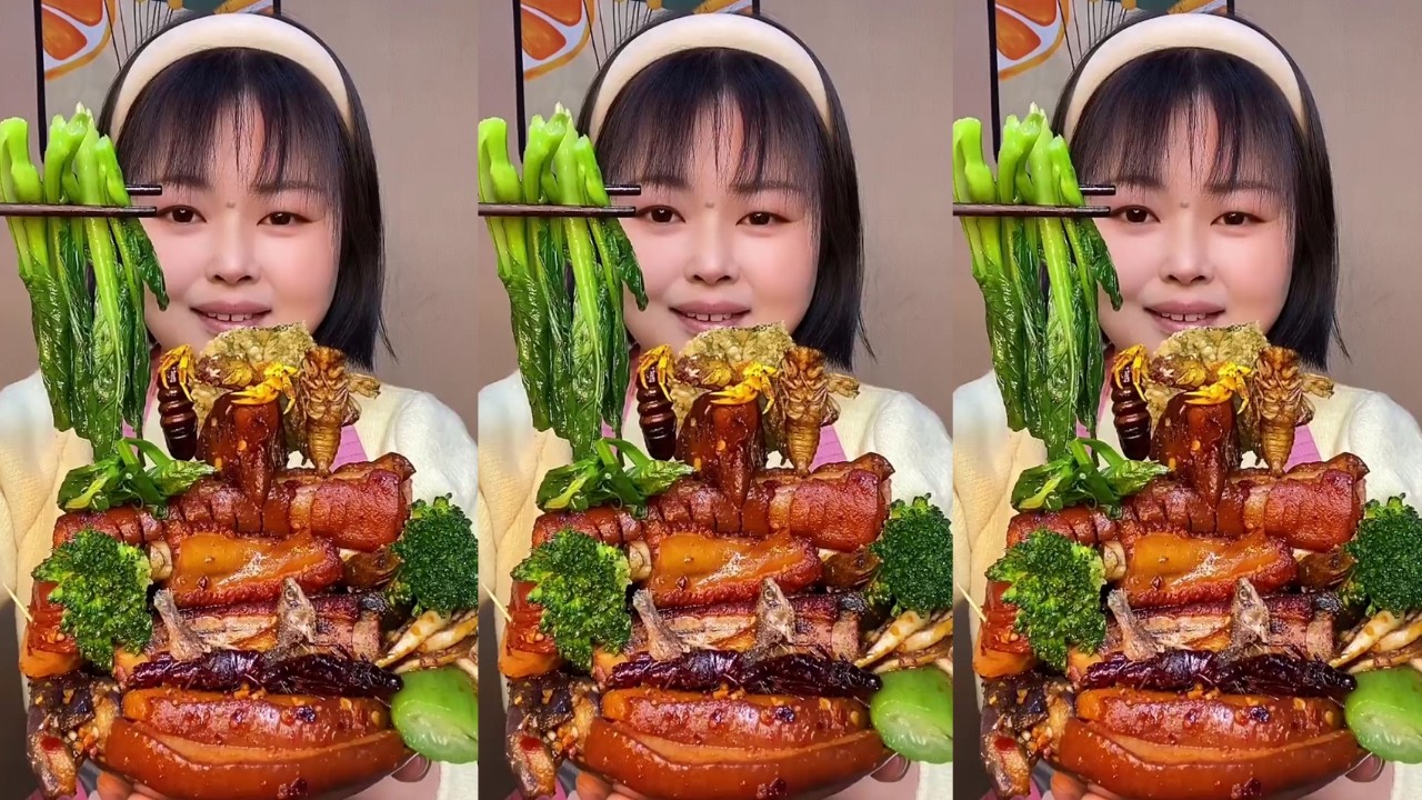 Rural Food Mukbang Braised Pork Tender, Crispy, and Absolutely Delicious