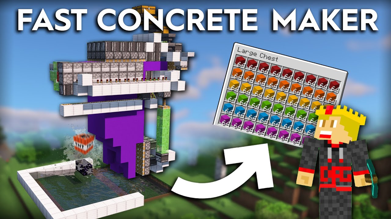 How To Make White Concrete In Minecraft Java / How To Make Concrete In