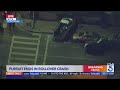 Pursuit ends in rollover crash in Echo Park