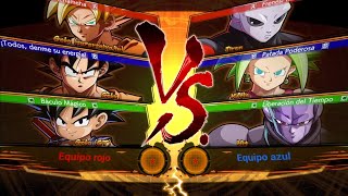 Goku Supersai y Goku y Goku(GT) Vs Jiren y Kefla y Hit Dragon Ball Fighterz