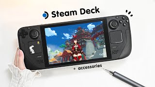 Steam Deck 512GB unboxing + upgrading | 3TB | | Hogwarts Legacy | Genshin | accessories JSAUX