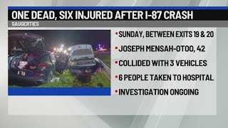 One dead, six injured after I-87 crash