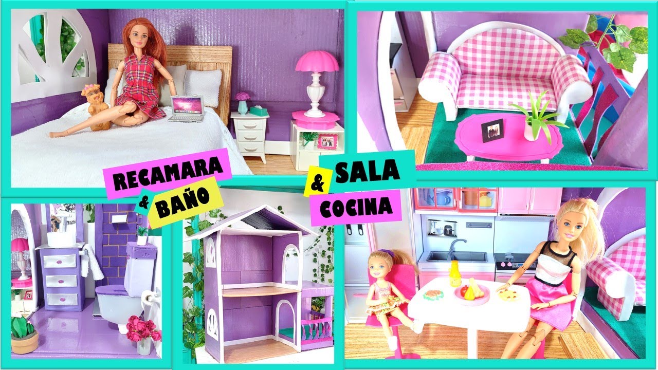Así quedÓ la CASA de Barbie! 🏠 LA AMUEBLAMOS Y BAÑO TERMINADO!