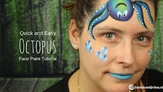 Octopus Face Paint Tutorial  | Quick Face Paint Tutorial | 2 Minute Face Paint