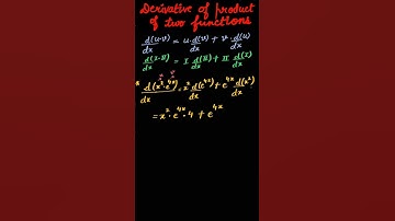 Product rule in derivatives  | Differentiation Class12 | #shorts #productrule