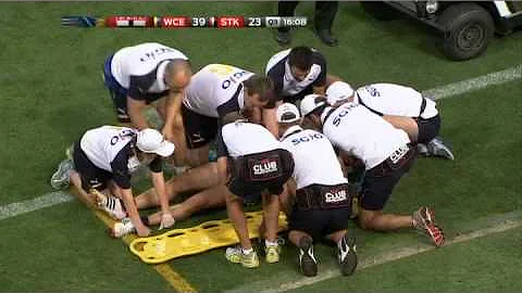 Eric MacKenzie knocked out by ball and a lady gets...
