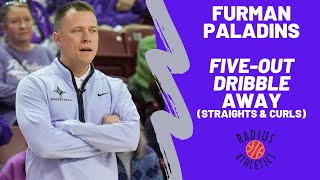 Furman Paladins | 5-Out Offense | Dribble - Away