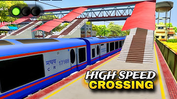 VISTADOME TRAIN CROSSING RAILWAY STATION 🤩 | INDIAN TRAIN SIMULATOR | Train Simulator | train game 