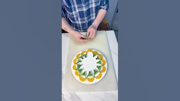 Simple and easy to learn plate decoration and border design # simple and easy to learn # fruit and