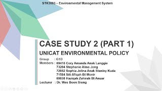 Group G1D | Case Study 2 (Part 1) | STK3093 Environmental Management System