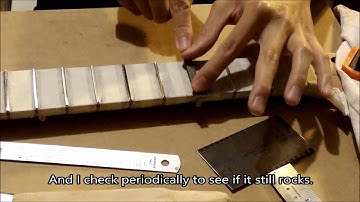 Super Strat Scratch Build Part 7 - Rounding, leveling and crowning frets.