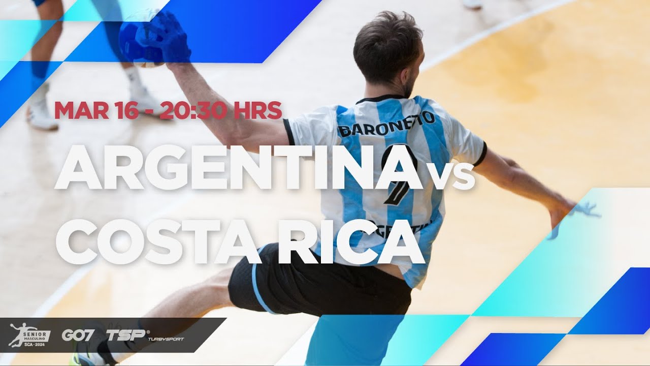 HANDBALL SCA SENIOR MASCULINO 2024 ARGENTINA vs COSTA RICA YouTube