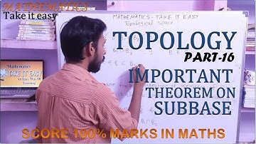 Topological space generated by the collection of sets/ MATHEMATICS FOR M.A/M.sc by Vibhor Tyagi
