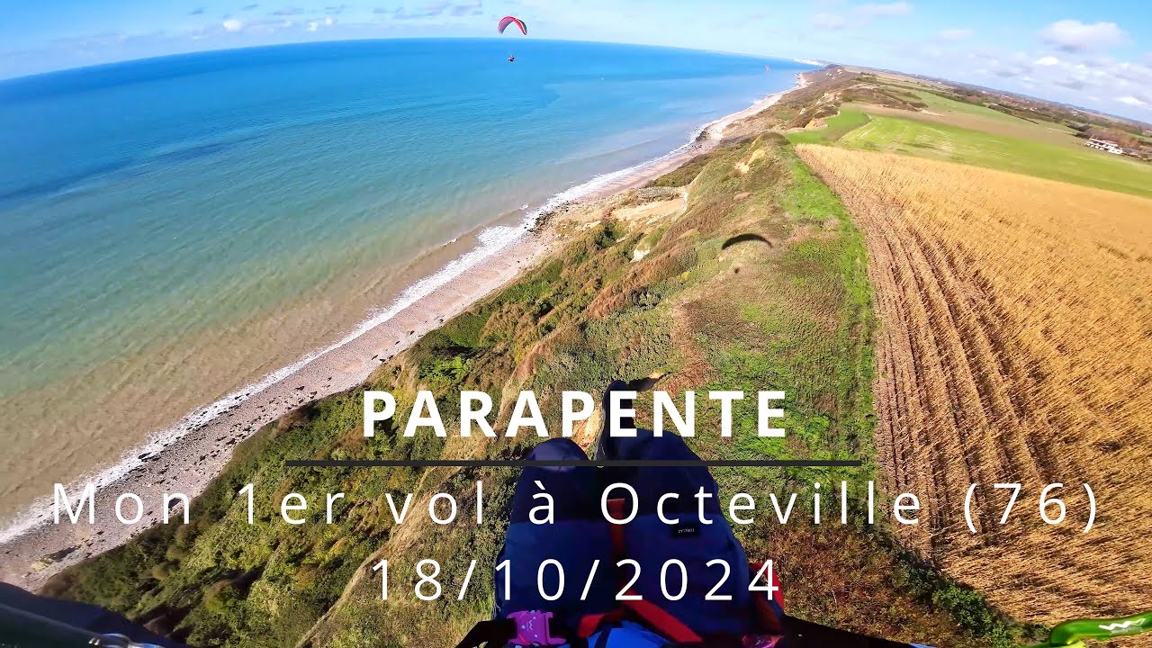 Parapente - Mon 1er vol à Octeville - 50mn en soaring - repose au déco