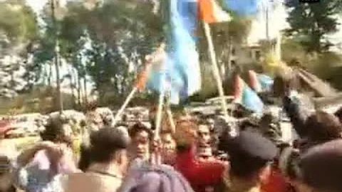 Kangra: NSUI protests against Smriti Irani