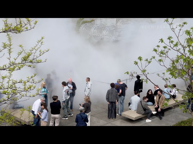 Fujiko Nakaya: Fog Sculpture in the Sculpture Garden of the Neue