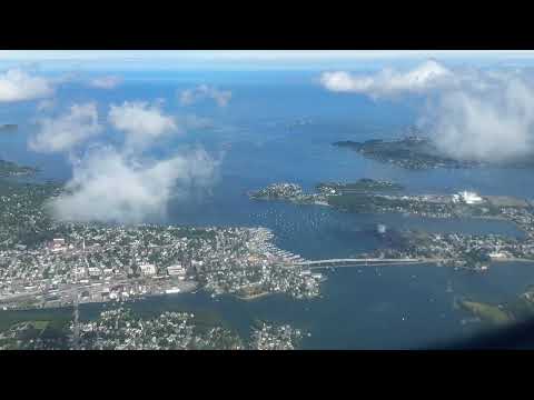 Landing at Boston Logan Airport