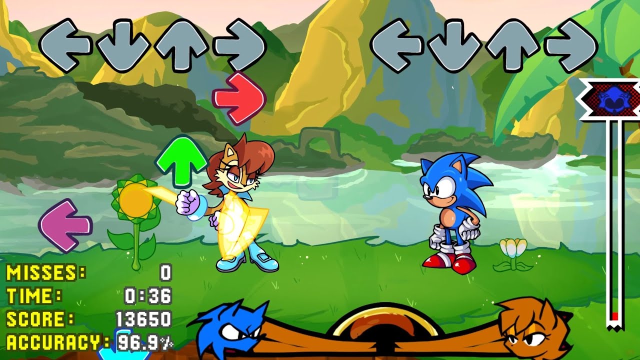 Friday Night Funkin' Sally vs Sonic (FNF MOD) South Tropic