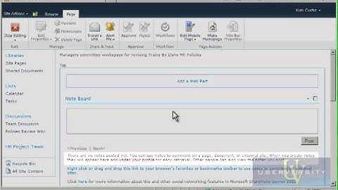 UserVersity SharePoint 2010 My Sites and Social Media: Add and Work with the Note Board