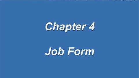 ShopPAK Video Tutorials: Chapter 4 - Job Form