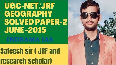 UGC-NET/JRF Solved paper-2 Geography June -2015 for assistant professor PGT/TGT/KVS/and other exam