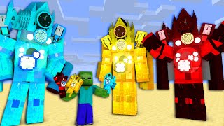 Clock Man All Colors Toy Become Giants - Minecraft Animation