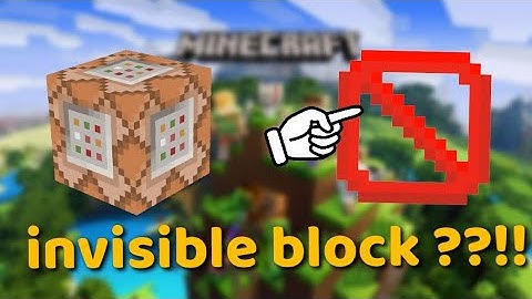 How to get invisible block in Minecraft(1.17 java edition)