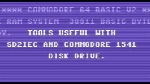 C64 tools for SD-reader SD2IEC & 1541 disk drive!