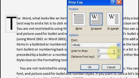How to Insert Drop Cap in Microsoft Word 2010 In Urud/Hindi