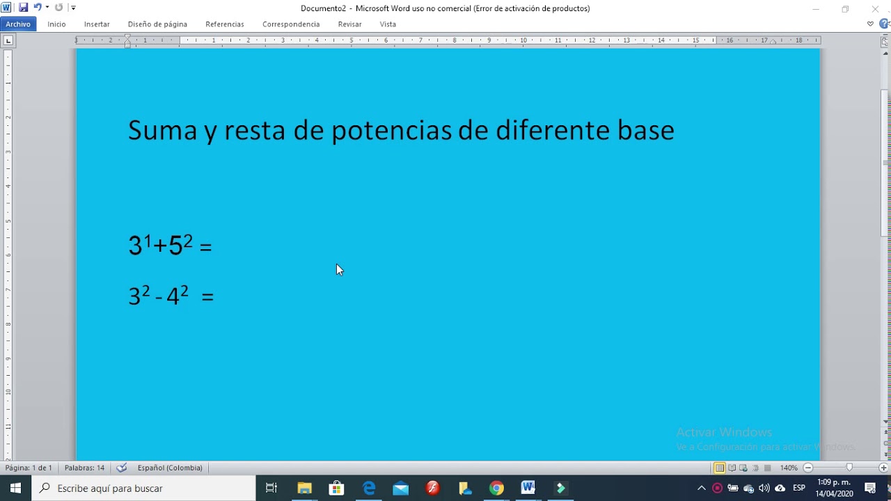 Suma y resta de potencias de diferente base - YouTube