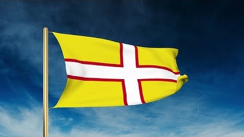 Dorset Flag Slider Style. Waving In The Win With Cloud Background Animation Stock Animation