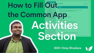 How to Fill Out the Common App: Activities Section