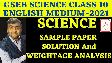 GSEB Class 10 Blueprint of Science  || Sample Paper Analysis ||  Sample Paper Solution Alish Madhani