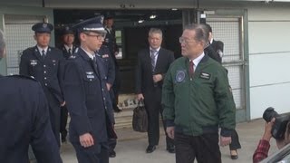 最新レーダーを視察　ミサイル探知で防衛相