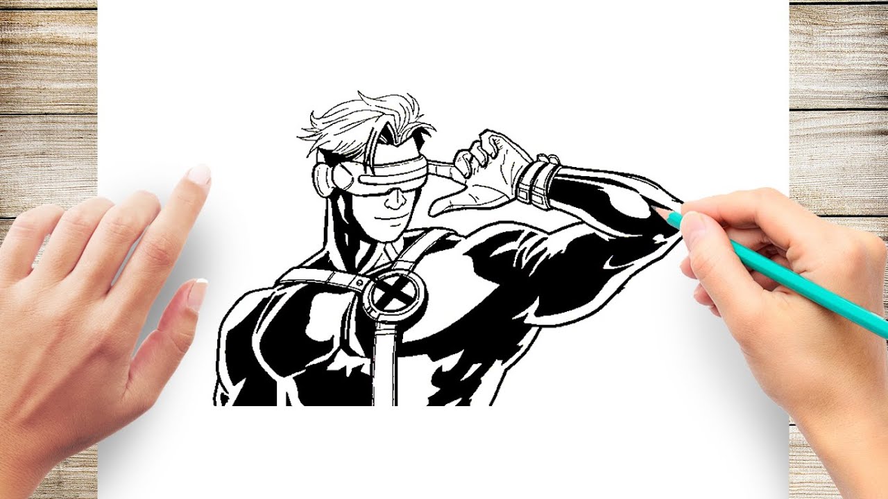Cyclops X Men Easy Drawing : So lets start drawing cyclops. 