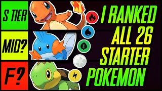 I Ranked All 26 Starter Pokemon | Mr1upz