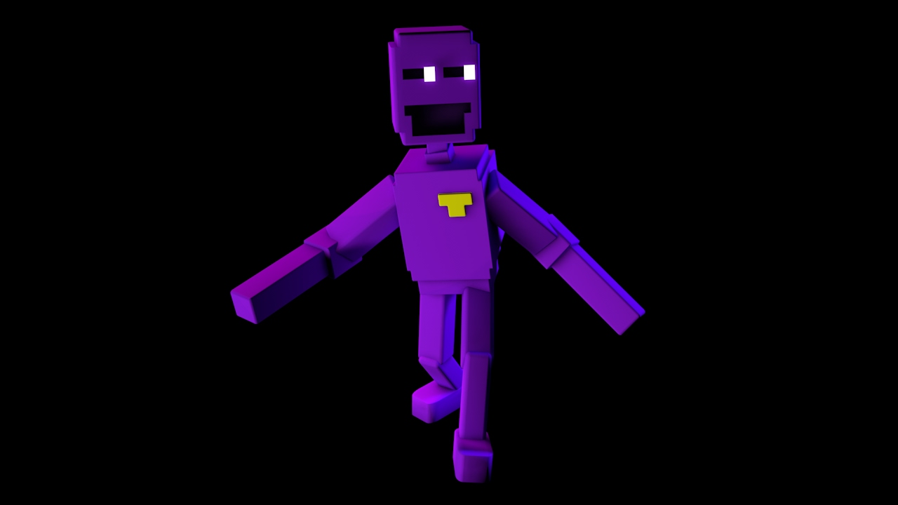 8 Bit 3D Purple Guy (FNaF 2) by Junior3DGames YouTube