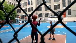 Amazing Spiderman 2 in Chinatown. Andrew Garfield Playing Basketball with kids. Emma Stone