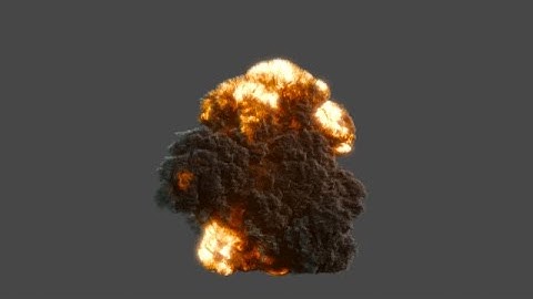 Houdini Pyro explotion simulation