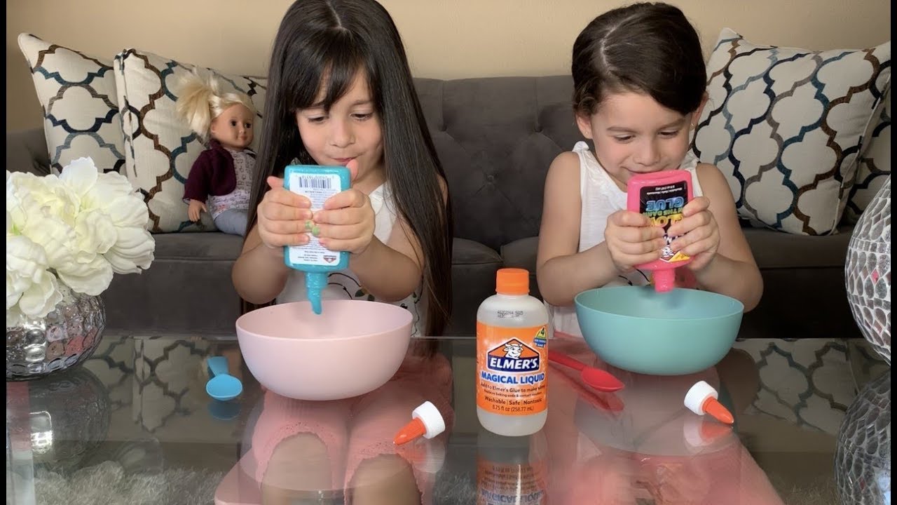 DIY GLITTER GLOW IN THE DARK SLIME USING ELMERS GLUE - YouTube