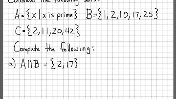 Proof and Problem Solving - Sets Example 03