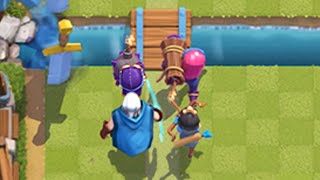 beating clash royale without crossing the bridge