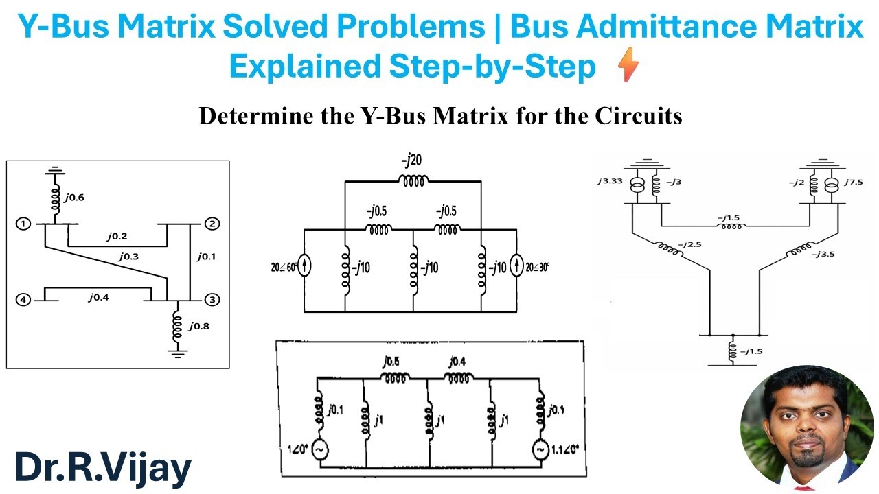 Y-Bus Matrix Solved Problems | Bus Admittance Matrix Explained Step-by ...