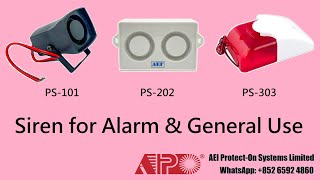 【PS-101 / PS-202 / PS-303】APO Alarm Siren for Alarm & Control Systems
