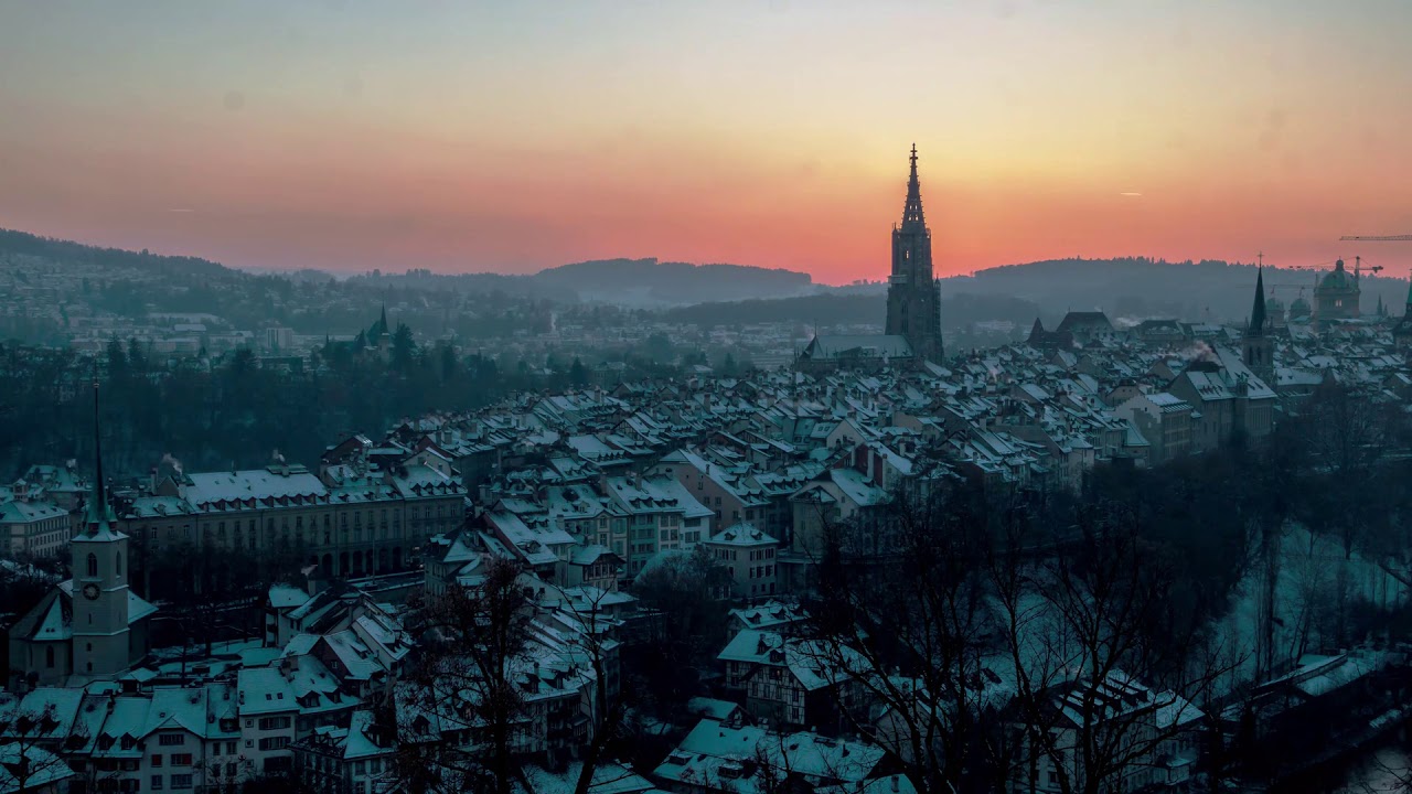 Time-Lapse-Sunset in city